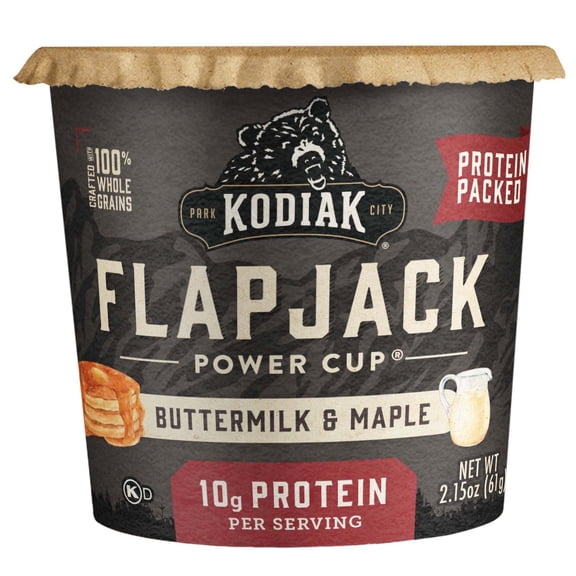 Kodiak 10g Protein Flapjack Power Cup - Buttermilk & Maple - 2.15 oz (Packaging May Vary)