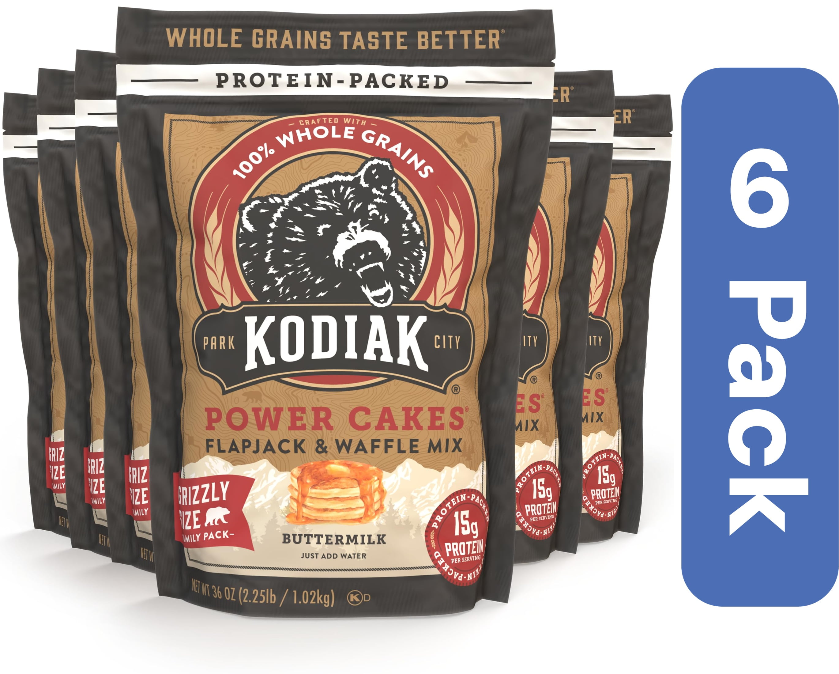 Kodiak Buttermilk Flapjack Mix 36 oz (Pack Of 6)
