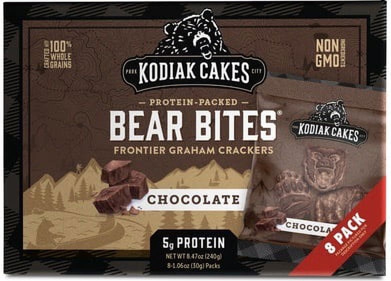Kodiak Cakes Bear Bites Chocolate Graham Crackers (Pack of 20