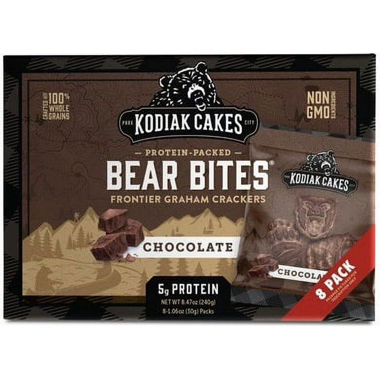 Kodiak Cakes Bear Bites Chocolate Graham Crackers (Pack of 20