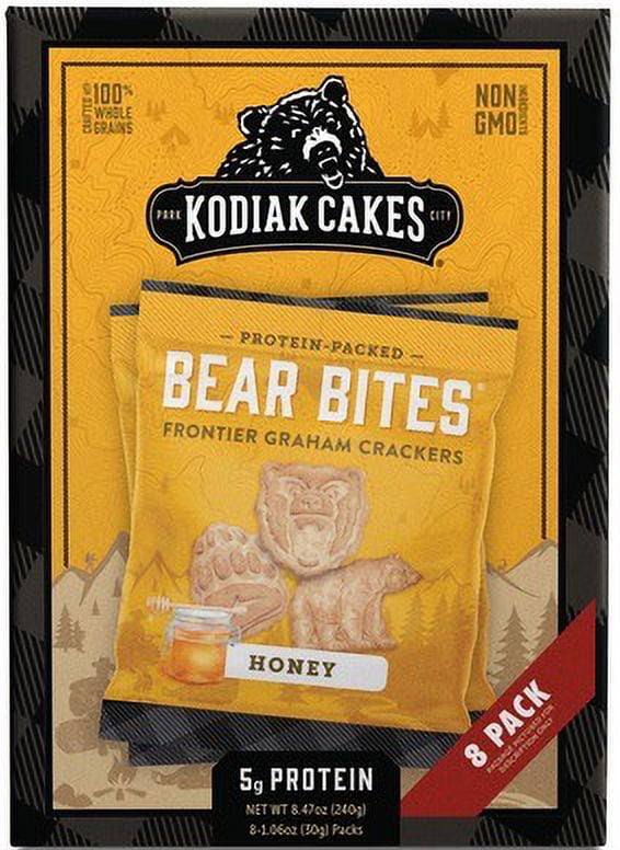 Kodiak Cakes Bear Bites Honey Graham Crackers (Pack of 48)