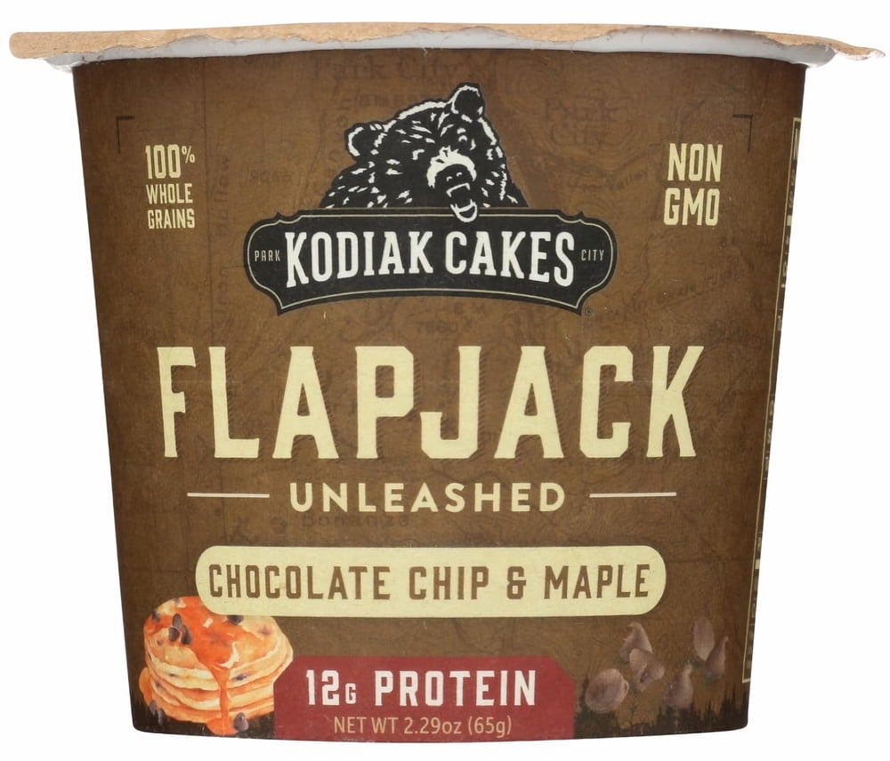 Kodiak Cakes Flapjack Unleashed, Chocolate Chip & Maple Cup, 2.29 oz (Pack of 8)