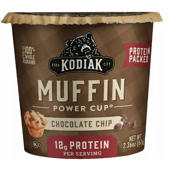 Kodiak Cakes Muffin Power Cup, Chocolate Chip, 2.36 oz (Pack of 6)