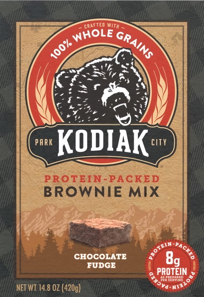 Kodiak Cakes Protein-Packed Brownie Mix, Chocolate Fudge, 14.8 oz (Pack of 14)