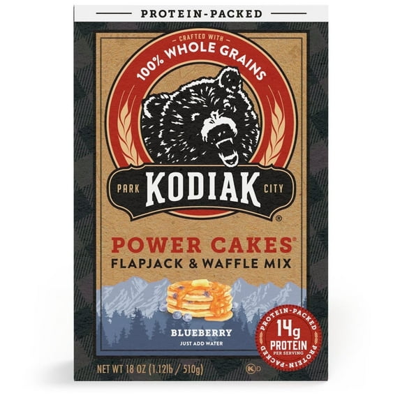 Kodiak Cakes, Power Cakes®, Flapjack & Waffle Mix, Blueberry, 18 oz Pack of 3