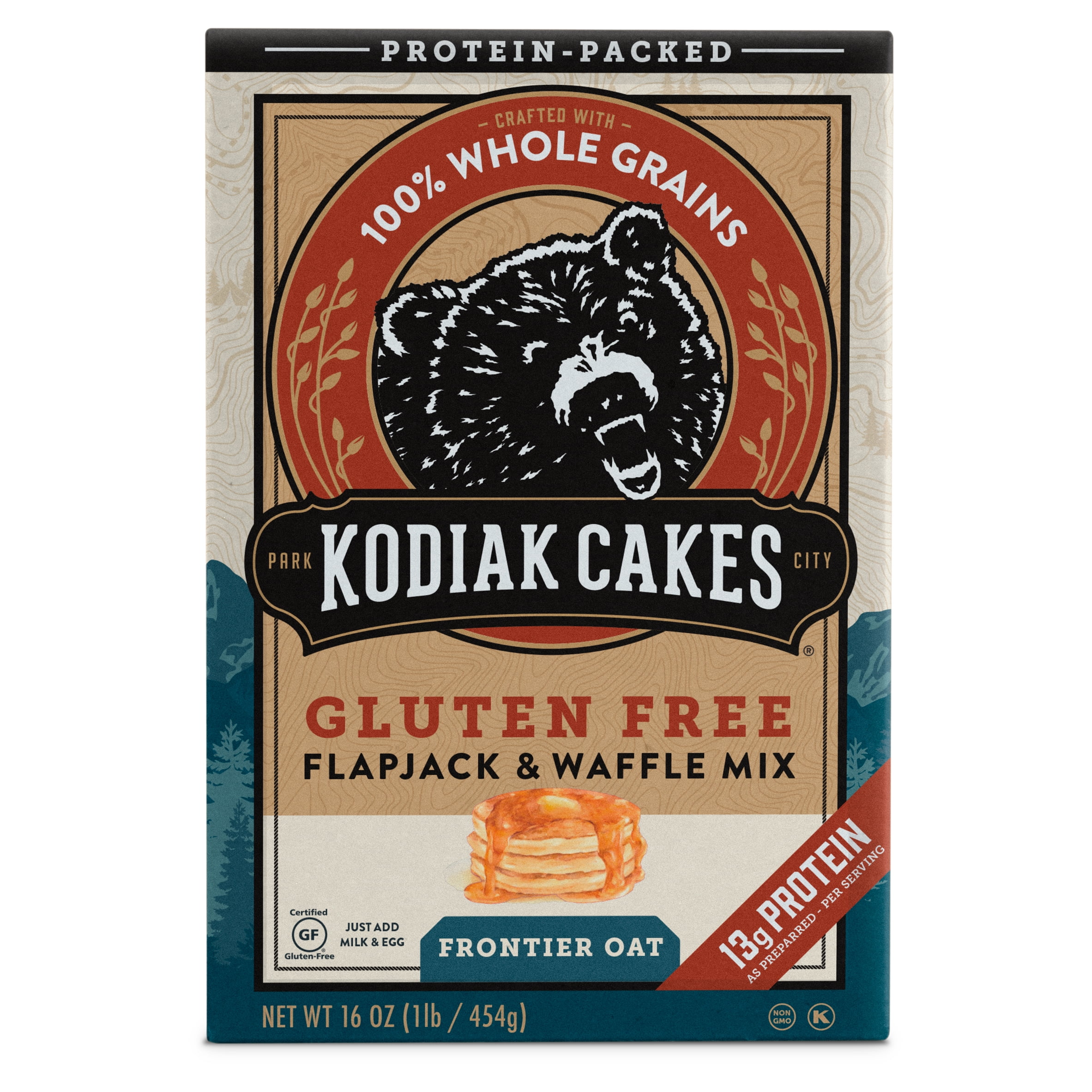  Kodiak Cakes Frontier Oat Gluten Free Protein Pancake and  Waffle Mix, 16oz (Pack of 6) : Grocery & Gourmet Food