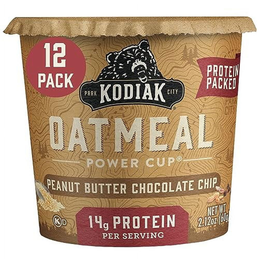 Kodiak Cakes Instant Oatmeal Cups, Peanut Butter Chocolate Chip, High