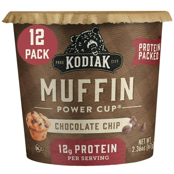 Kodiak Cakes Chocolate Chip Minute Muffin, 2.29 Oz, 12/Case
