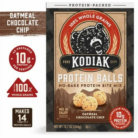 2X - Kodiak Cakes Oatmeal Chocolate Chip Protein Ball Mix