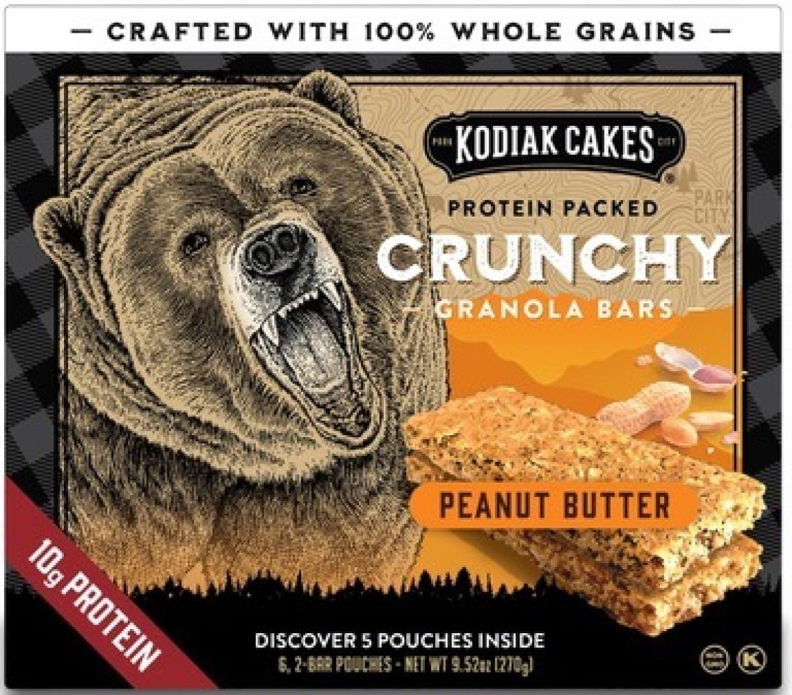 Kodiak Cakes Protein-Packed Crunchy Peanut Butter Granola Bars (Pack of 5)