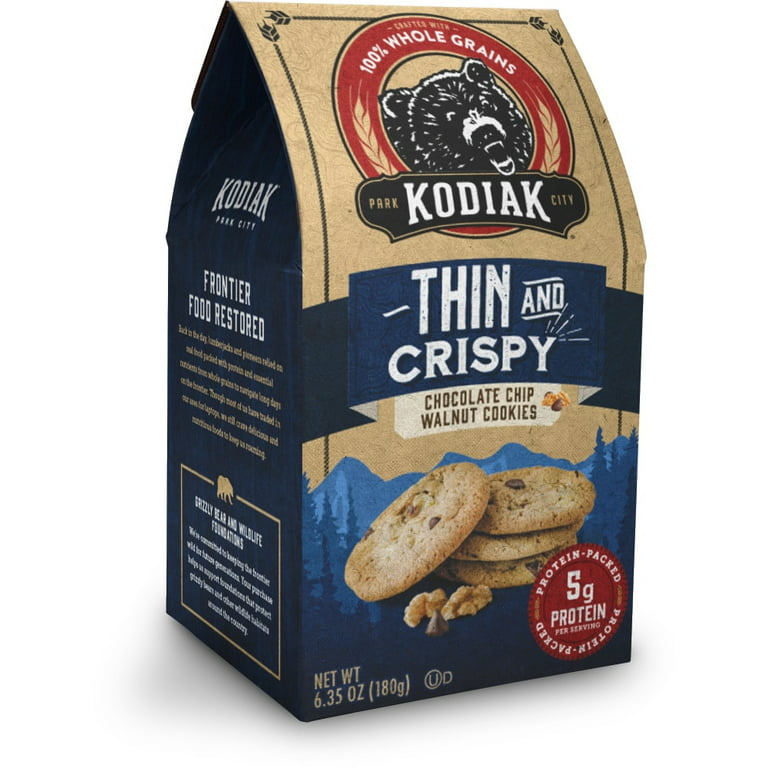 Kodiak Thin and Crispy Chocolate Chip Cookies - 6.35 oz bag