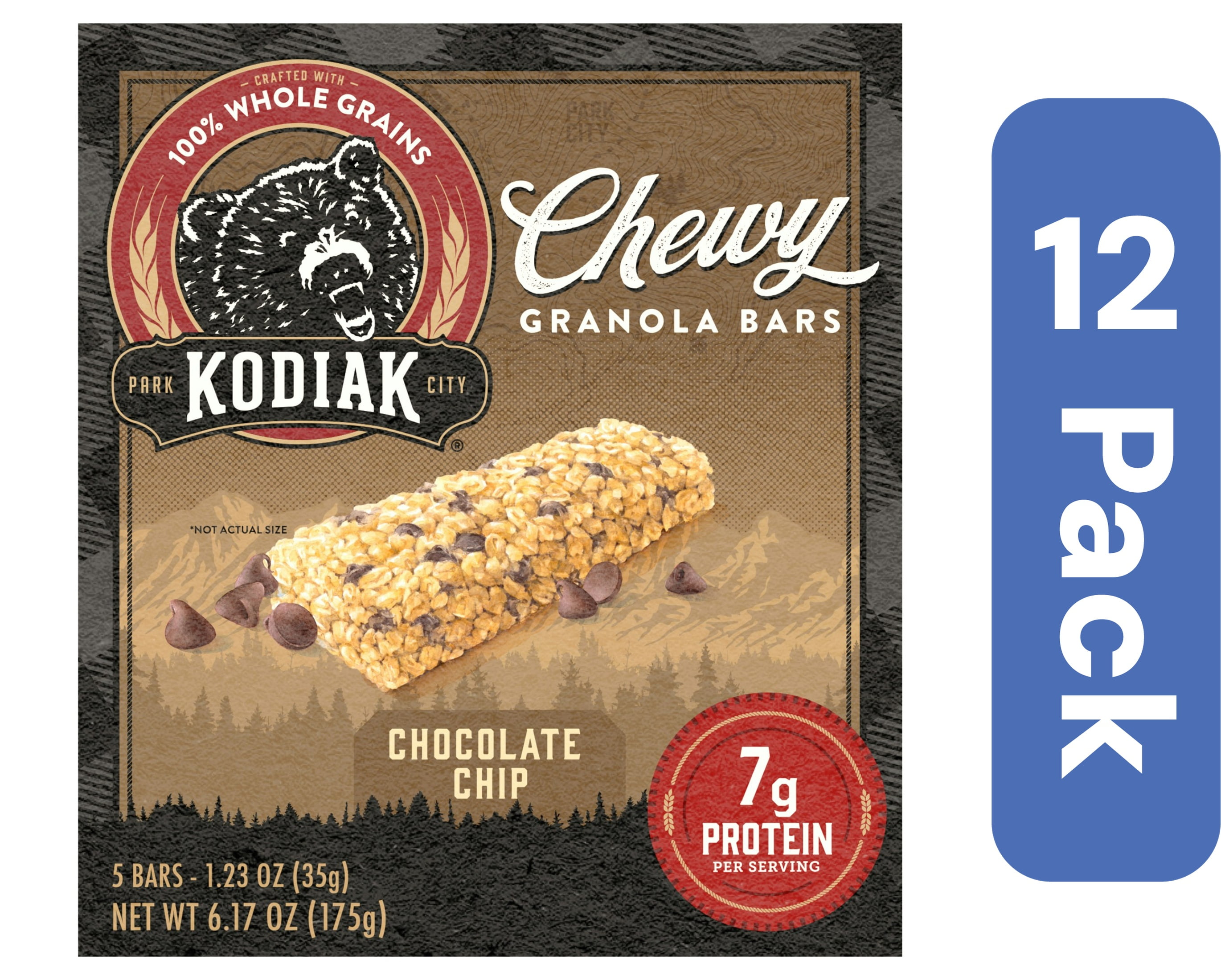 Kodiak Chewy Chocolate Chip Granola Bar 6.17 oz Pack Of 12