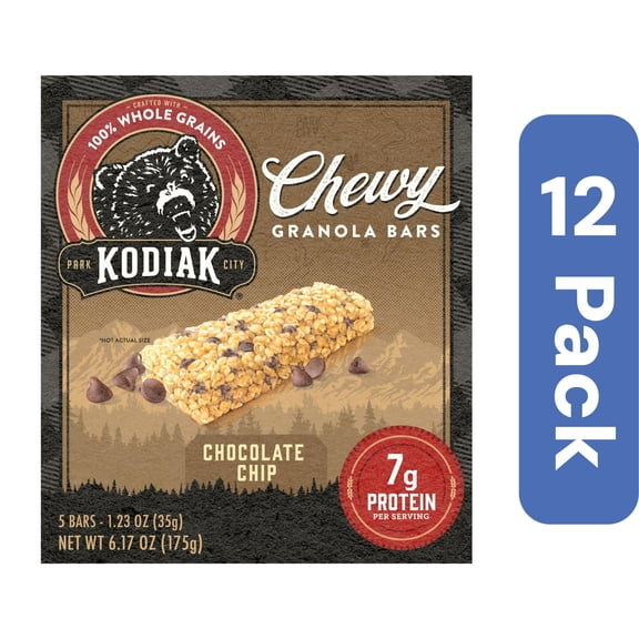 Kodiak Chewy Chocolate Chip Granola Bar 6.17 oz Pack Of 12