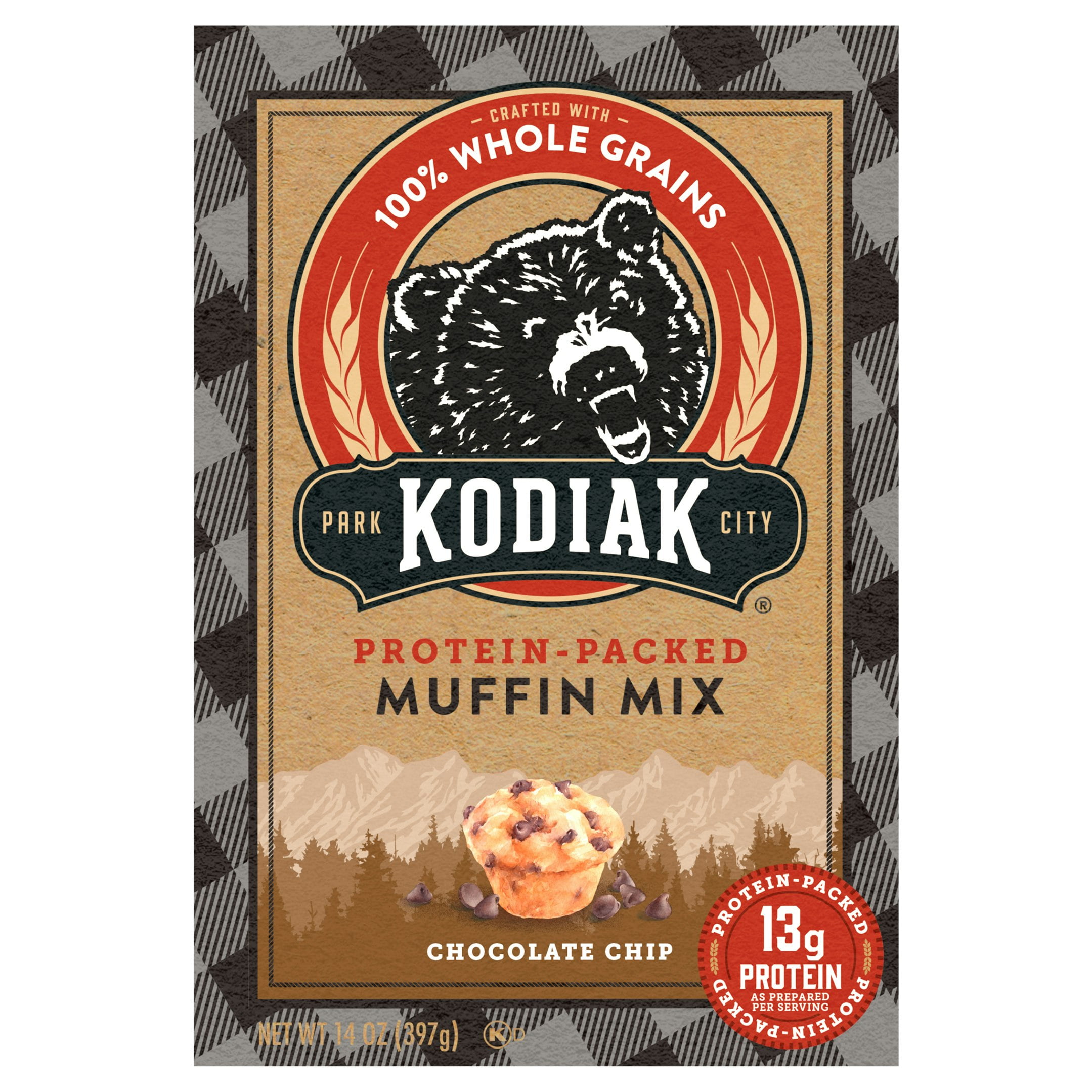 Kodiak Chocolate Chip Muffin Mix 14 oz (Pack Of 6)
