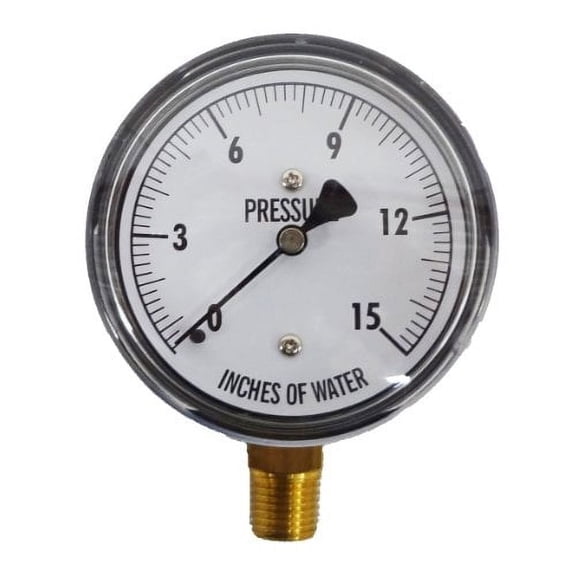 Kodiak Controls KC25-15"H2O Low Pressure Gauge 15" WC