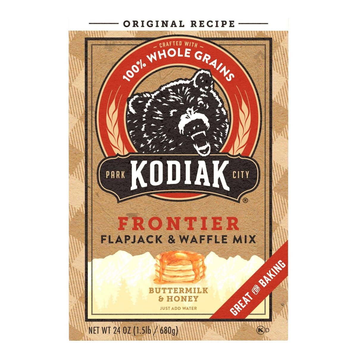 Kodiak Frontier Flapjack Waffle Mix Buttermilk Honey - 24oz