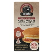 Kodiak Protein-Packed Frozen Breakfast Sandwiches, Bacon and Colby Jack, 4.62 oz, 2 Count Cardboard Box
