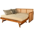 thumbnail image 1 of Kodiak Furniture Abaco Wood Daybed with Pop Up in Honey and Cream Mattress, 1 of 17