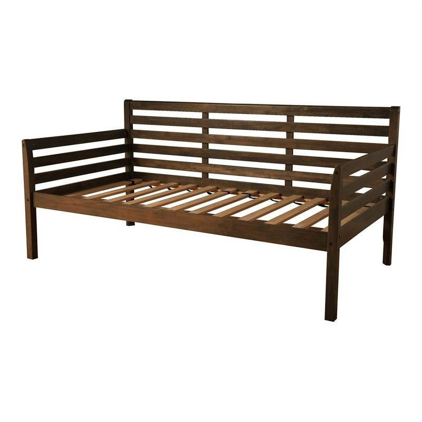 Kodiak Furniture Boho Twin Traditional Solid Wood Daybed in Rustic