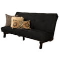 thumbnail image 1 of Kodiak Furniture Carson Wood Futon in Java Brown Finish w/ Suede Black Mattress, 1 of 5