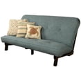 thumbnail image 1 of Kodiak Furniture Carson Wood Futon in Java Brown Finish with Linen Aqua Mattress, 1 of 5