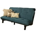 thumbnail image 1 of Kodiak Furniture Carson Wood Futon in Java Brown Finish with Suede Blue Mattress, 1 of 5