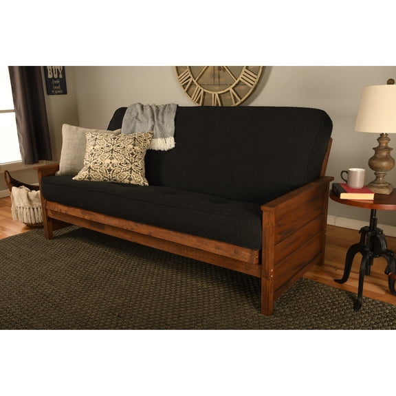 Kodiak Furniture Lexington Full-size Futon in Weathered Brown w/ Black Mattress
