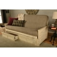 thumbnail image 1 of Kodiak Furniture Lexington Storage Futon in Weathered White w/ Brown Mattress, 1 of 5