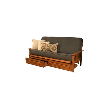 Kodiak Furniture Monterey Barbados Storage Sofa and Charcoal Fabric Mattress