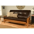 thumbnail image 1 of Kodiak Furniture Monterey Butternut Futon with Java Brown Faux Leather Mattress, 1 of 3