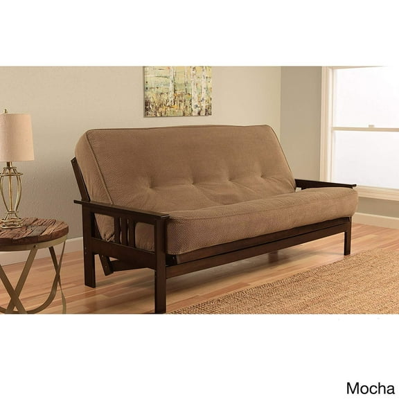 Kodiak Furniture Monterey Frame with Fabric Mattress in Mocha Brown/Espresso