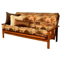 Kodiak Furniture Monterey Futon with Canadian Print Mattress in Barbados/Brown