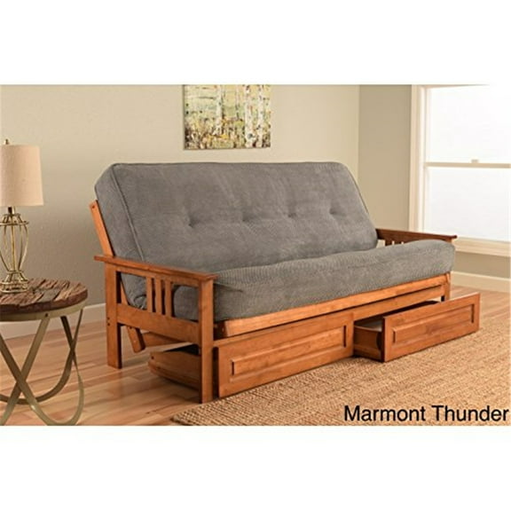 Kodiak Furniture Monterey Futon with Fabric Mattress in Marmont Blue/Barbados