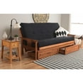 thumbnail image 1 of Kodiak Furniture Monterey Futon with Suede Fabric Mattress in Barbados/Black, 1 of 2