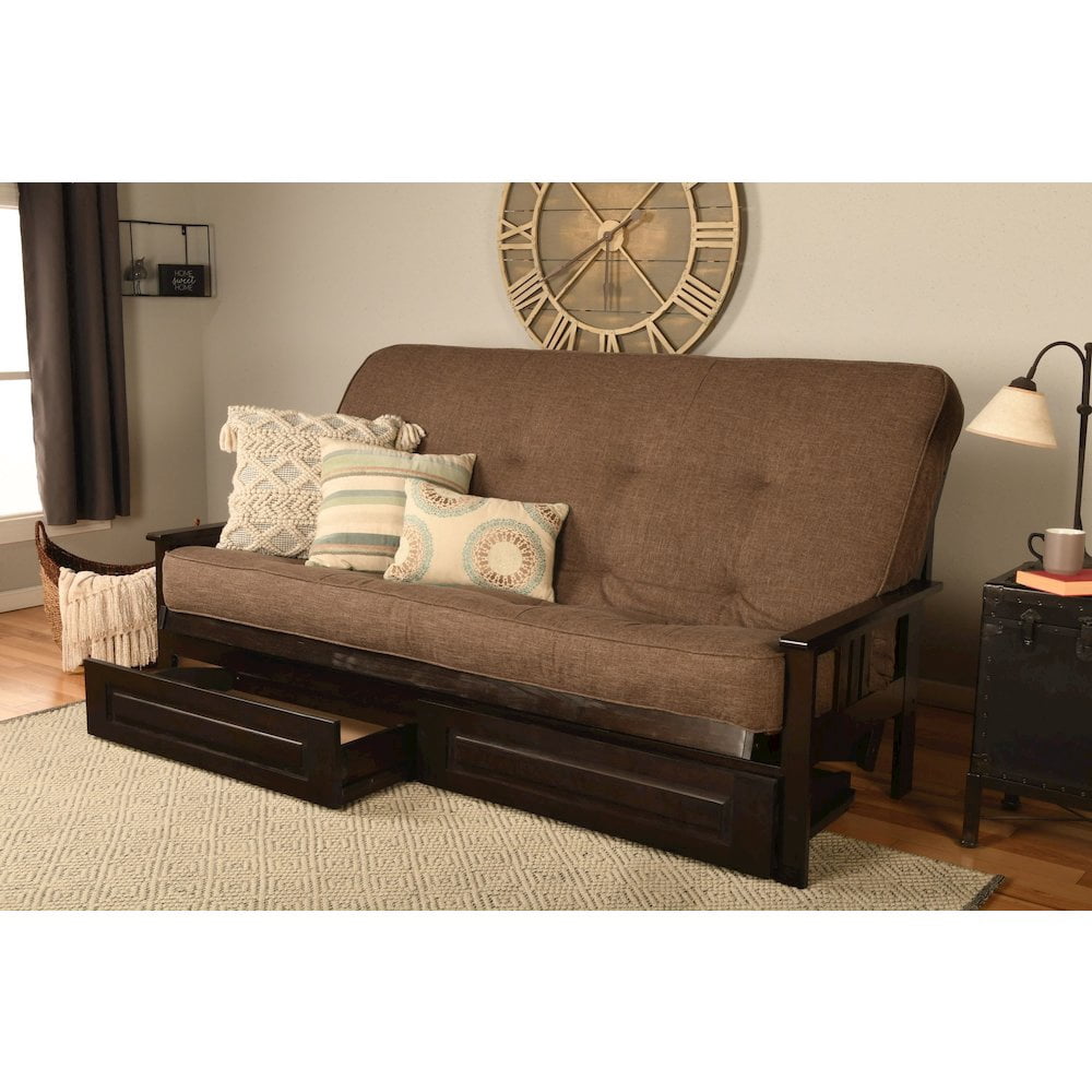 Kodiak Furniture Monterey Queen Espresso Wooden Frame Sofa Bed With