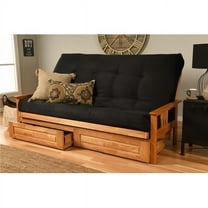 Kodiak Furniture Monterey Queen Frame with Fabric Mattress in Black/Butternut