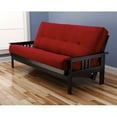 thumbnail image 1 of Monterey Futon Sofa in Black Finish with Suede Red Mattress, 1 of 7