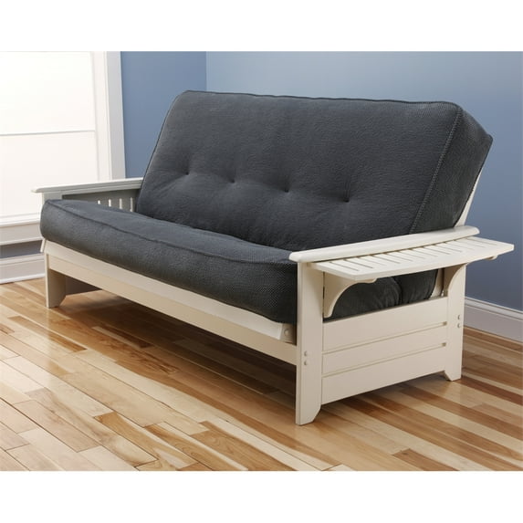 Kodiak Furniture Phoenix Full Futon with Fabric Mattress in Blue/Antique White