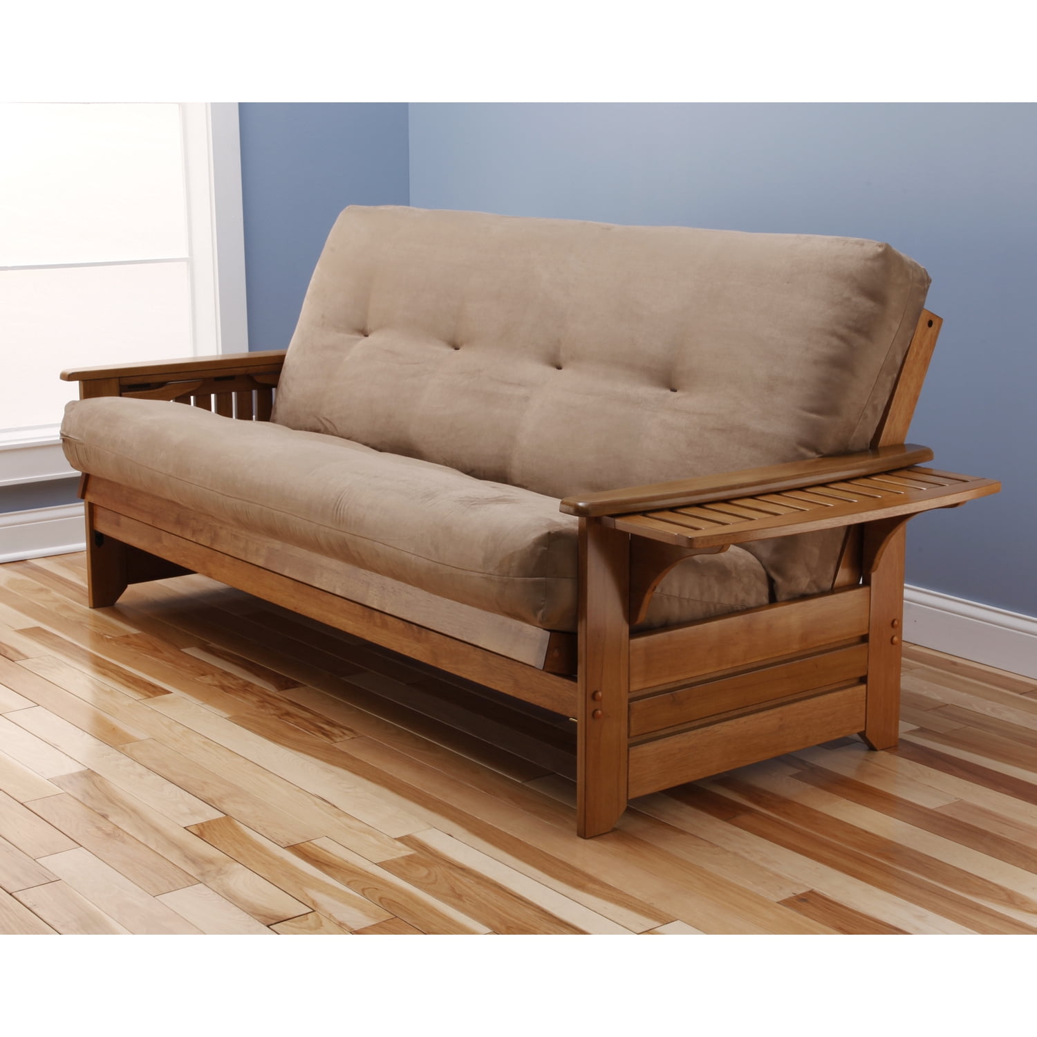Kodiak Furniture Phoenix Full Futon with Suede Fabric Mattress in