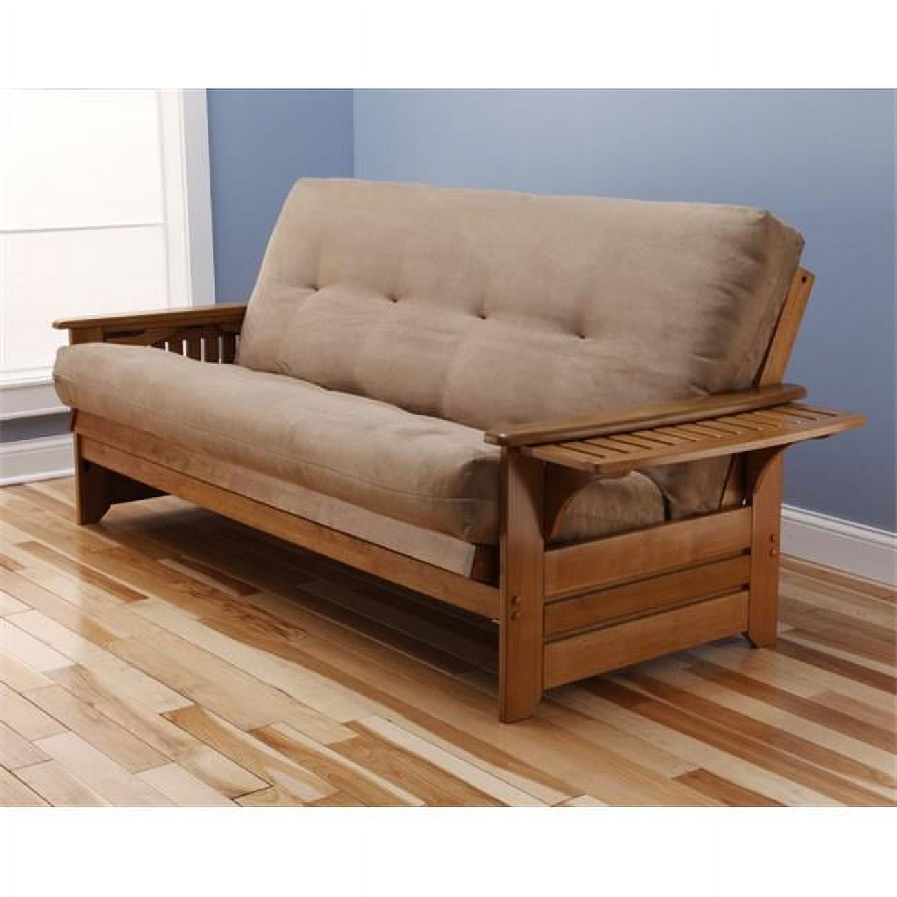 Kodiak Furniture Phoenix Futon with Fabric Mattress in Light Brown