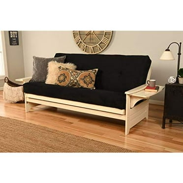 Kodiak Furniture Phoenix Futon with Suede Fabric Mattress in Antique White/Black