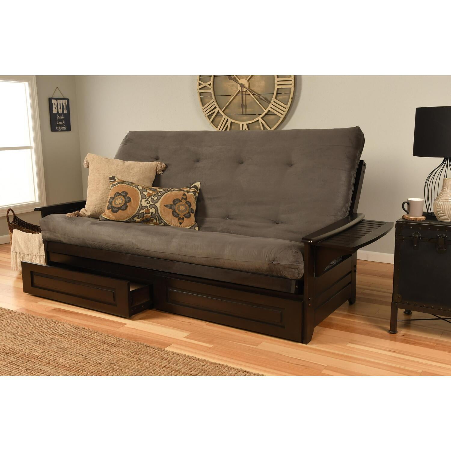 Kodiak Furniture Phoenix Queen Futon with Suede Fabric Mattress in