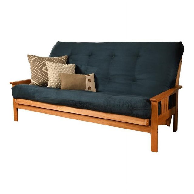 Kodiak Furniture Traditional Queen Size Fabric Futon Mattress in Blue