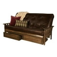 thumbnail image 1 of Kodiak Furniture Tucson Queen Storage Futon and Java Brown Faux Leather Mattress, 1 of 9