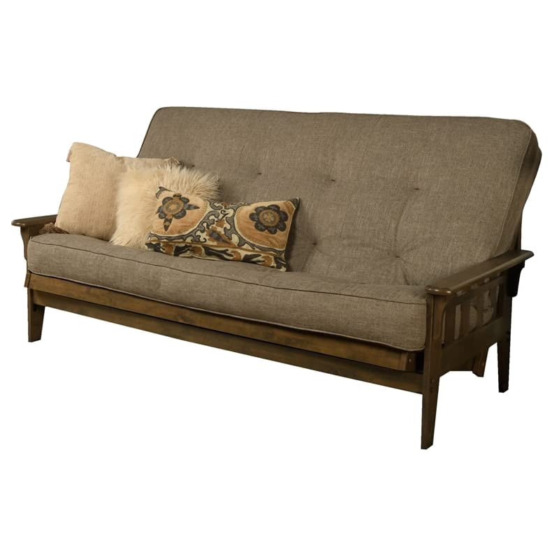 Kodiak Furniture Tucson Queen-size Wood Futon-Linen Stone Mattress
