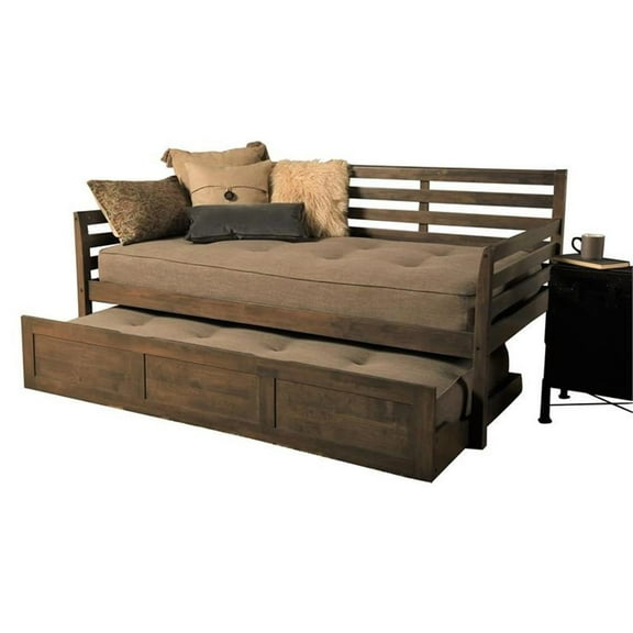 Kodiak Furniture Twin Size Daybed in Wood in Brown - Easy Assembly