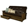 thumbnail image 1 of Kodiak Furniture Washington Queen-size Wood Storage Futon-Java Brown Mattress, 1 of 9