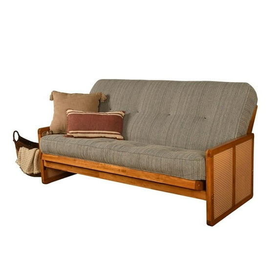 Kodiak Furniture Westport Full-size Wood Futon Set w/ Seaport Blue Mattress