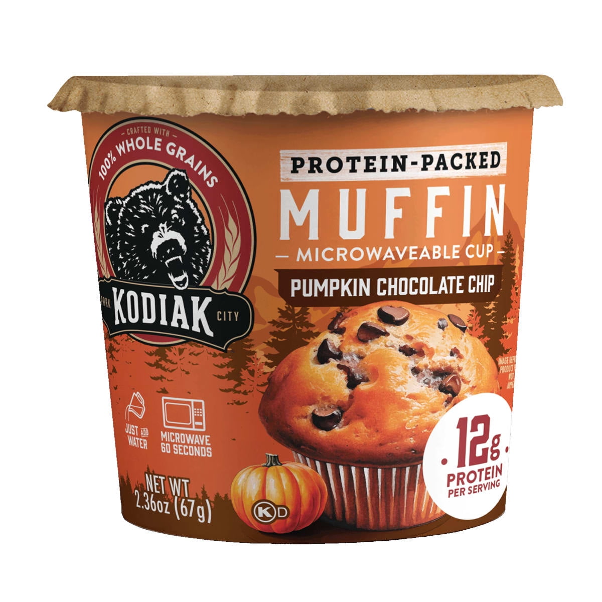 マフィン Kodiak Minute Muffin, Pumpkin Chocolate Chip, 2.36 Oz - Walmart.com