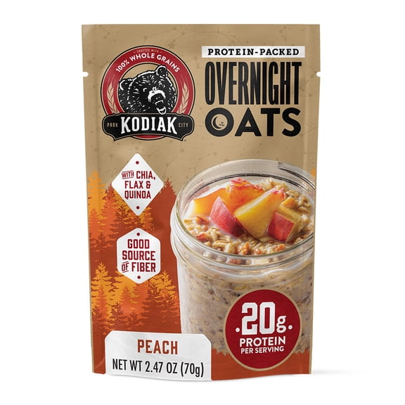 Kodiak Protein-Packed Peach Overnight Oats, 2.47 oz